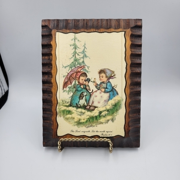 Vintage Wooden Wall Hanging with Bible Verse - Picture 1 of 5